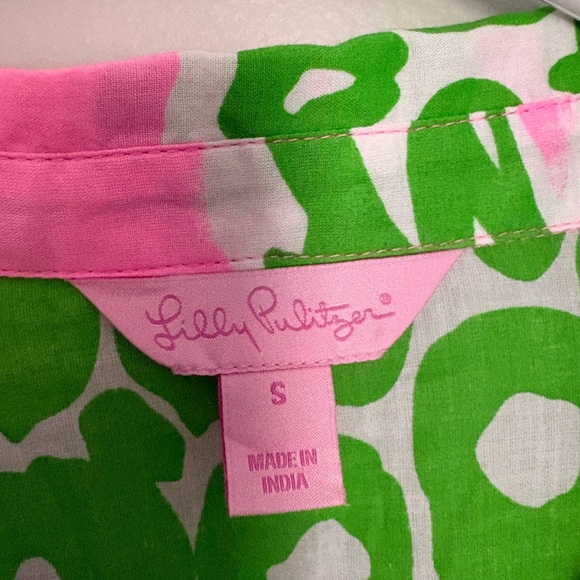 Lilly Pulitzer Sanibel Tunic Dress pink green pineapples small - Picture 3 of 4